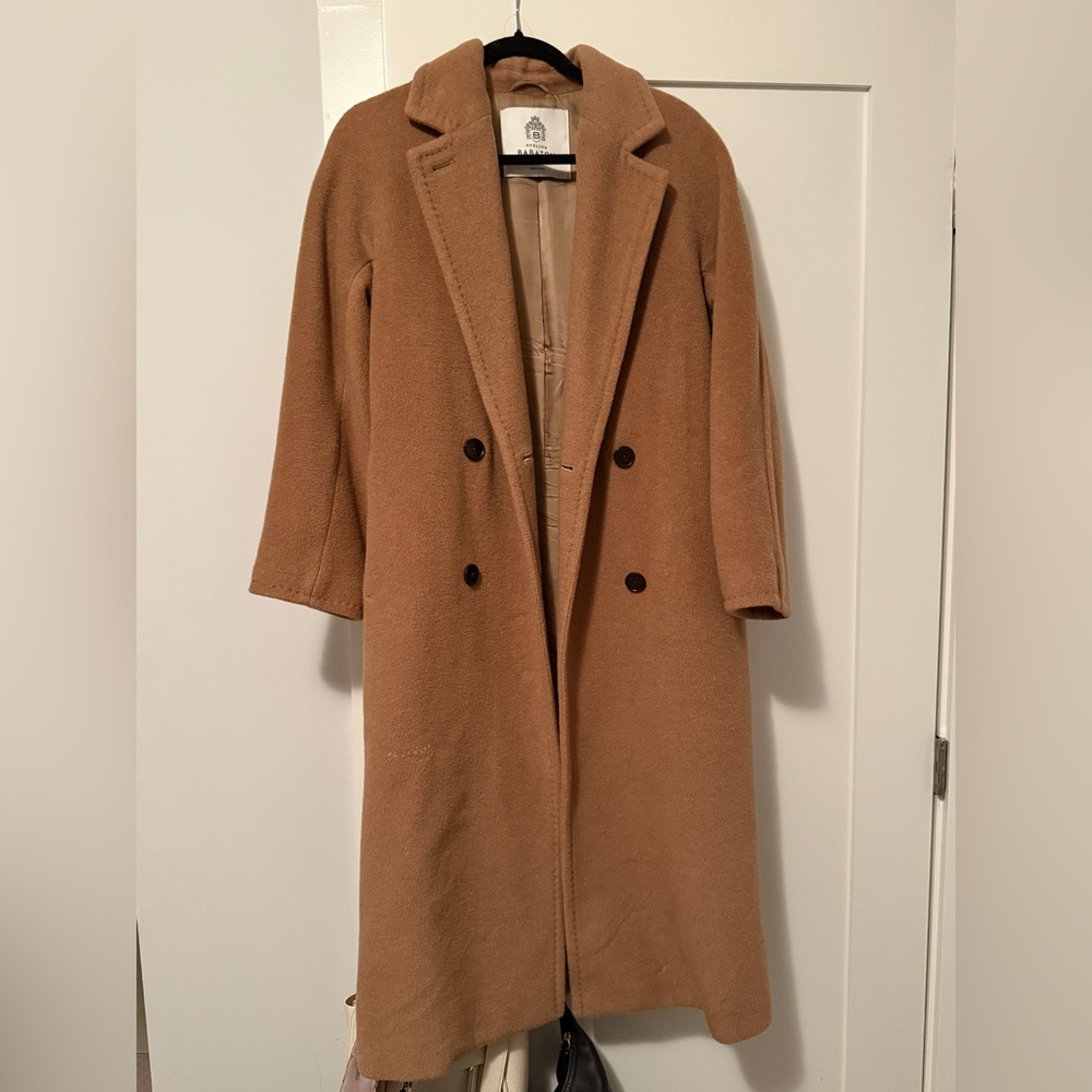Aritzia Camel Wool Blend Coat